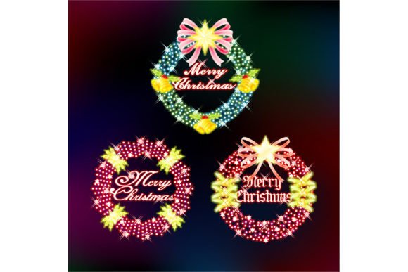 Download Christmas Wreath with Shining Light - Shining light Collection