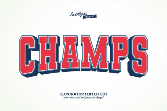Download Champ - Sport Varsity Text Style Effect - Text style effect Collection