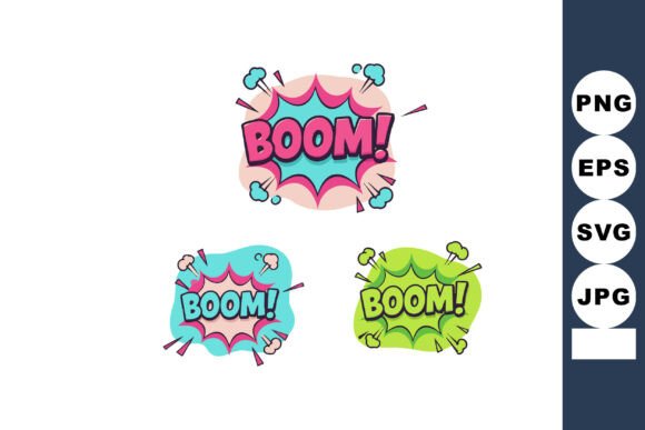 Download Comic Style Boom Explosion Speech Bubble - Explosion Collection