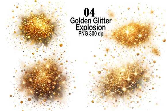 Download Gold Glitter Explosion Clipart, Gold PNG - Explosion Collection