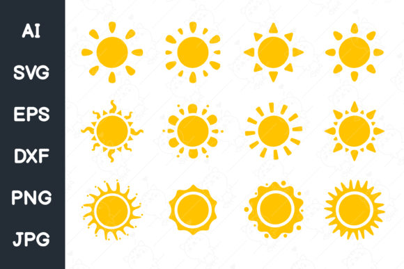 Download Vector Yellow Sun Shining Light Ray Set - Shining light Collection