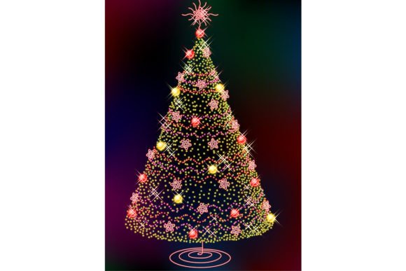 Download Christmas Tree with Bright Shining Light - Shining light Collection